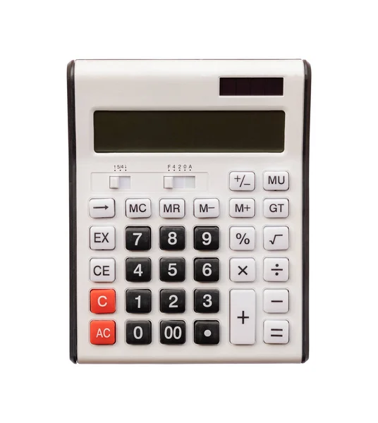 Old Calculator Isolated White Background Used Calculator Number Calculator — Stock Photo, Image