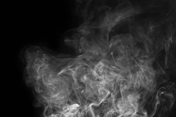 Abstract White Smoke Animated Black Background — Stock Photo, Image