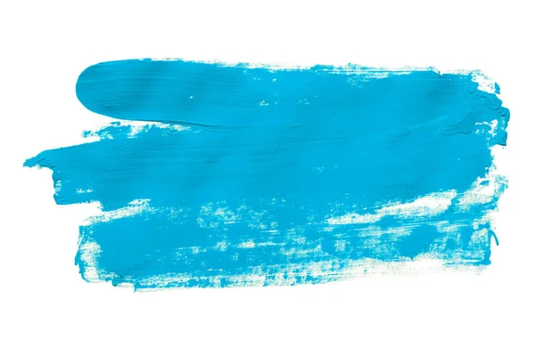 Luz Azul Escova Isolada Fundo Branco Aquarela Azul — Fotografia de Stock
