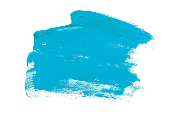 Světle Modrý Kartáč Izolované Bílém Pozadí Modrá Akvarel — Stock fotografie