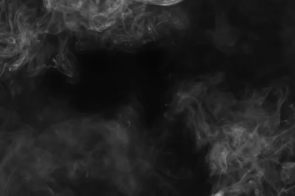 Абстрактный Белый Дым Черном Фоне — стоковое фото