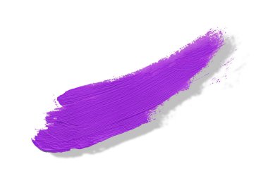 purple brush and shadow isolated on a white background.