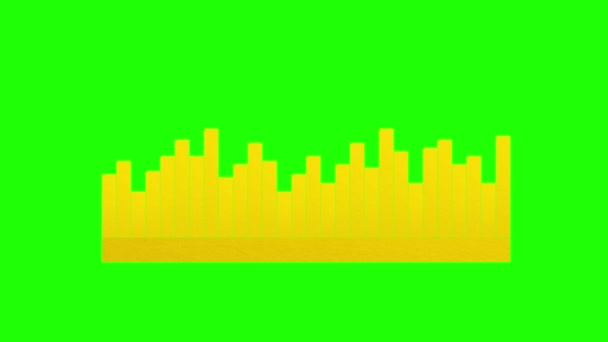 Espectro Papel Sobre Fondo Verde Simulado Claves Croma Detener Movimiento — Vídeos de Stock