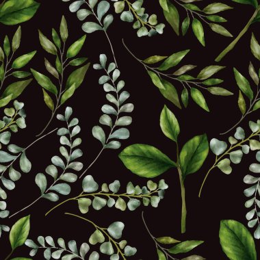 Güzel suluboya yaprak pürüzsüz desen