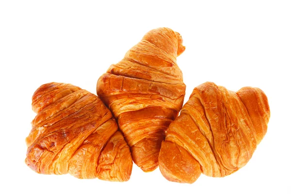 Knackige Frische Croissants Hintergrund — Stockfoto