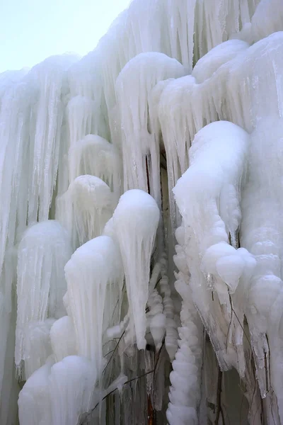氷の滝 冬の自然景観 — ストック写真