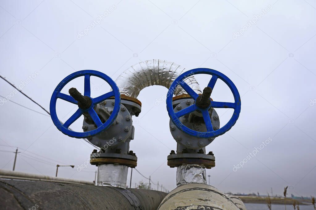Oil pipelines and valves, industrial equipment
