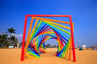 Modern inşaat çeliği, gelecekte gerçeküstü tasarım, yedi renk