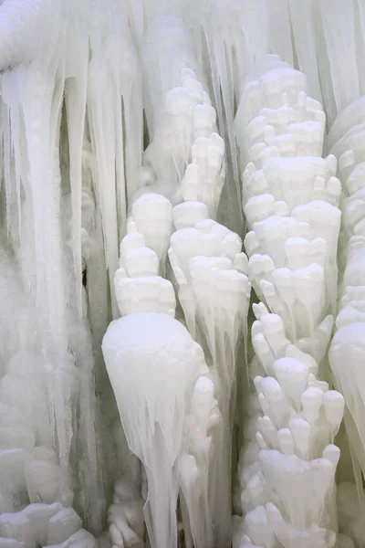 Cascada Hielo Paisaje Natural Invierno —  Fotos de Stock