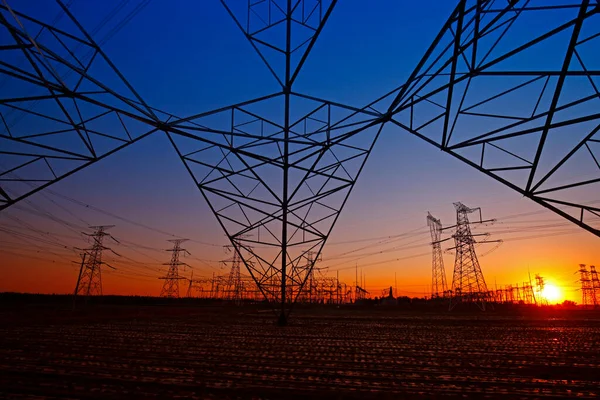 Pole Tower High Voltage — Stock Photo, Image