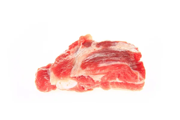 Costoletta Maiale Fresca Fondo Bianco — Foto Stock