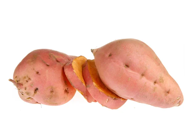 Batatas Maduras Sobre Fondo Blanco — Foto de Stock