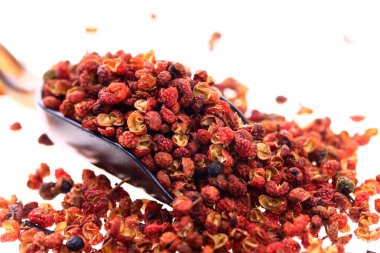 Beyaz arka planda Çin dikenli külleri