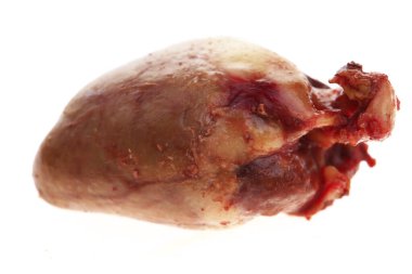 Beyaz arka plandaki kalp.