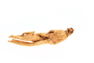 Ginseng beyaz arka planda