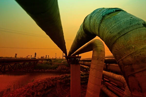 Ölpipeline Industrieanlagen — Stockfoto