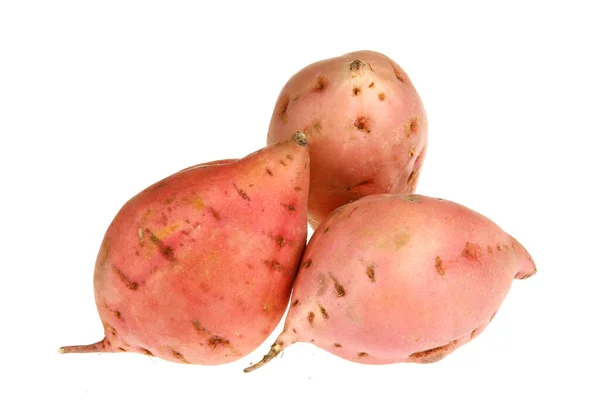 Batatas Maduras Sobre Fondo Blanco —  Fotos de Stock