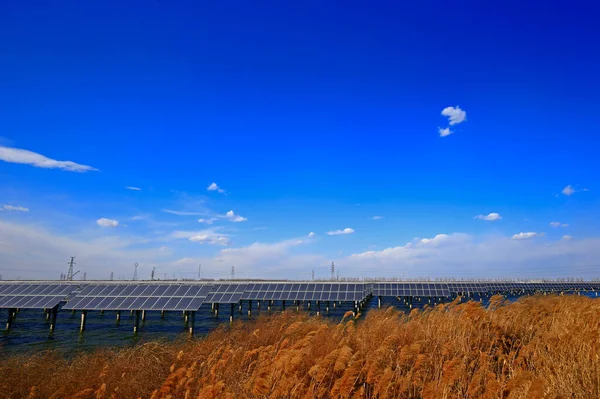 Сонячні Панелі Воді — стокове фото