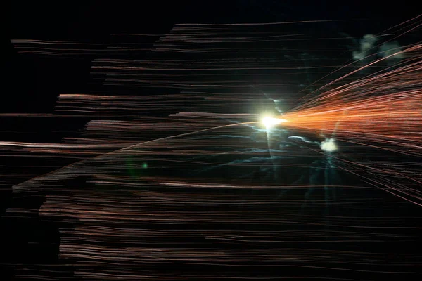 暗闇の中の花火と光 抽象的な背景 — ストック写真