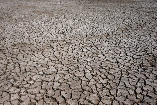 Klimaatopwarming Droog Gebarsten Land — Stockfoto