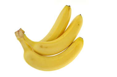 Beyaz arkaplanda muzlar