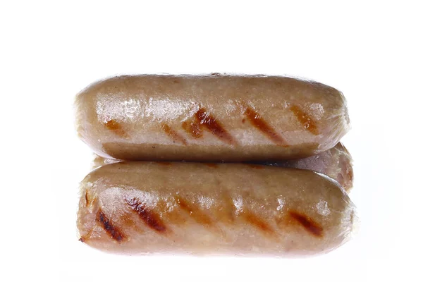 Sausages Isolated White Background — Φωτογραφία Αρχείου