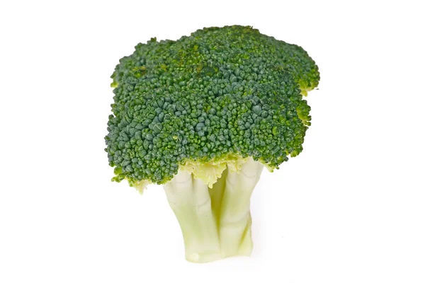 Brócolos Isolados Sobre Fundo Branco — Fotografia de Stock