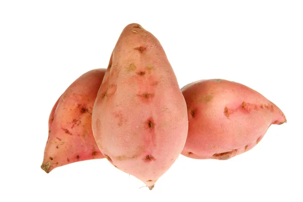 Ripe Sweet Potatoes White Background — Stock Photo, Image