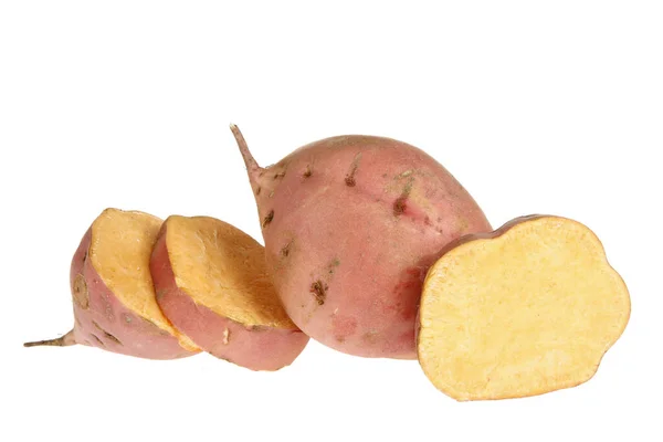 Ripe Sweet Potatoes White Background — Stock Photo, Image