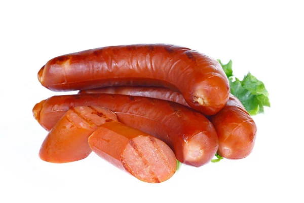 Sausages Isolated White Background — Photo