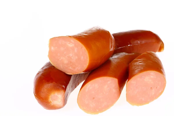 Sausages Isolated White Background — Φωτογραφία Αρχείου