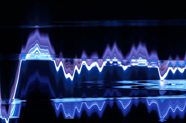 Stage Lighting Effect Dark Fuzzy Figure — Stock Photo, Image