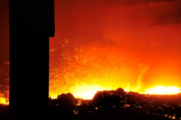 Smelting industry sparks in steel mills