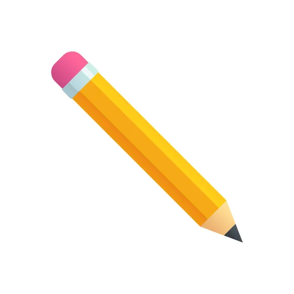 Simple Icône Crayon Dessin Animé Illustration Clip Art Vectoriel Plat — Image vectorielle