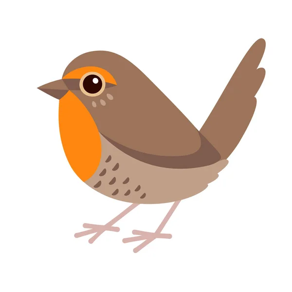 Chucao Tapaculo Pajarito Nativo Chile Lindo Dibujo Dibujos Animados Ilustración — Vector de stock