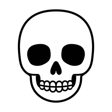 Basit bir insan kafatası çizimi..