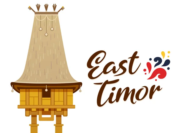 Uma Lulik Sacred Spirit House East Timor —  Vetores de Stock