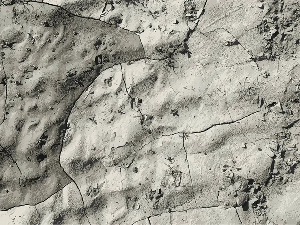 Fond Terre Fissuré Surface Sol Sèche Avec Fissures Fissures Boue — Image vectorielle