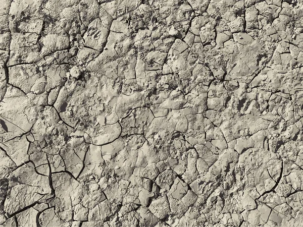 Fond Terre Fissuré Surface Sol Sèche Avec Fissures Fissures Boue — Image vectorielle