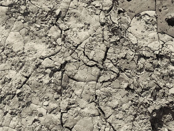 Fond Terre Fissuré Surface Sol Sèche Avec Fissures Fissures Boue — Image vectorielle