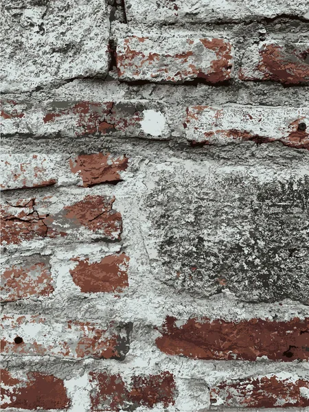Vecchio Sfondo Muro Mattoni Mattone Struttura Della Parete — Vettoriale Stock