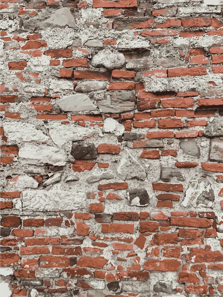 Alte Backsteinmauer Hintergrund Struktur Der Ziegelwand — Stockvektor