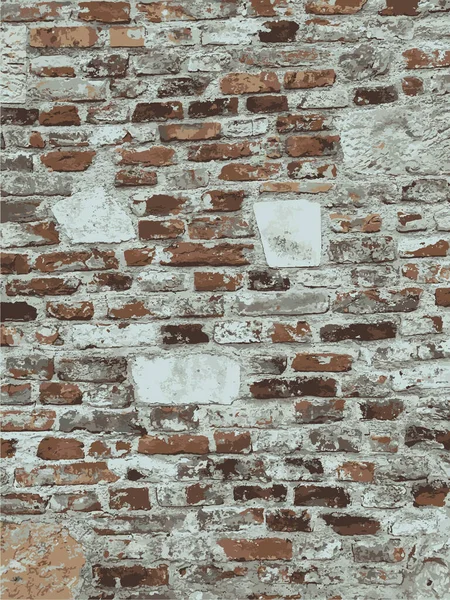 Oude Stenen Muur Achtergrond Baksteen Muur Textuur — Stockvector
