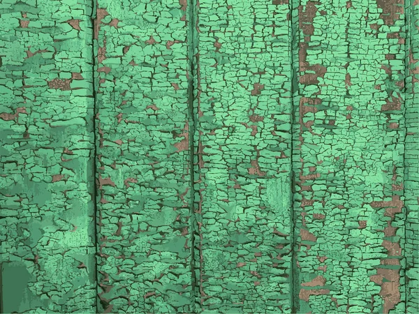 Wooden Wall Weathered Paint Background — ストックベクタ