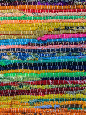 Renkli halı arka planı. Tekstil arkaplanı