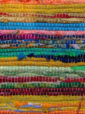 Renkli halı arka planı. Tekstil arkaplanı