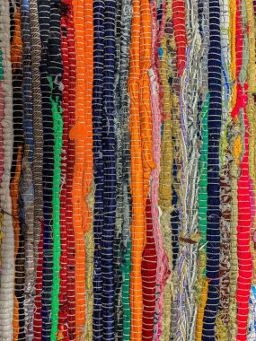 Renkli halı arka planı. Tekstil arkaplanı