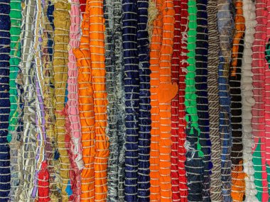 Renkli halı arka planı. Tekstil arkaplanı