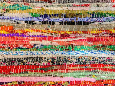 Renkli halı arka planı. Tekstil arkaplanı