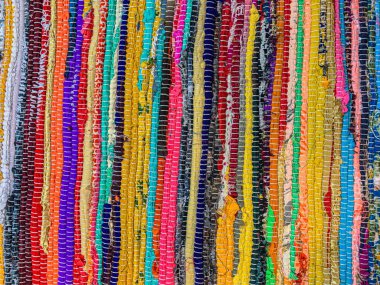 Renkli halı arka planı. Tekstil arkaplanı